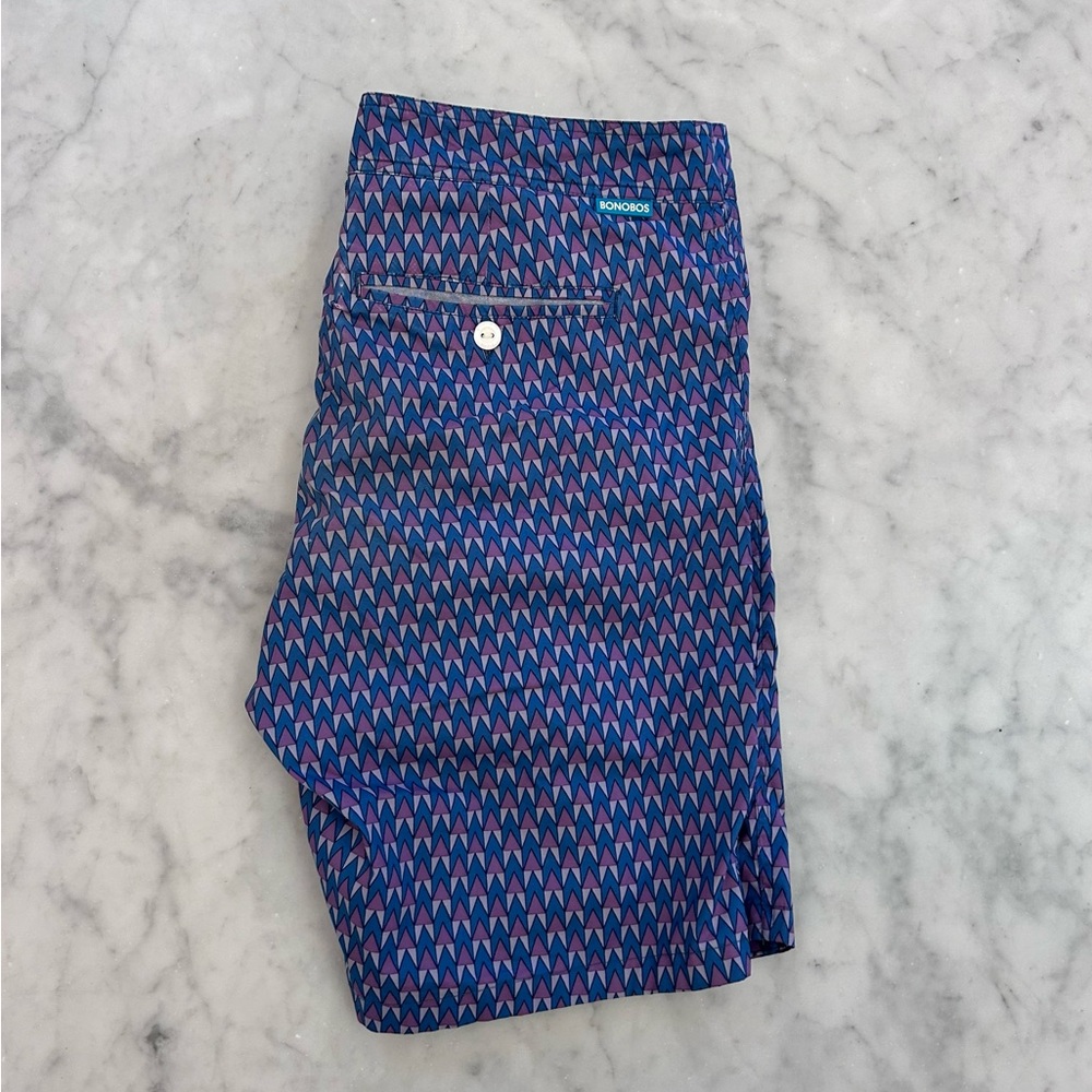 BONOBOS Print Swim Trunks Shorts with Mesh Liner Size 32